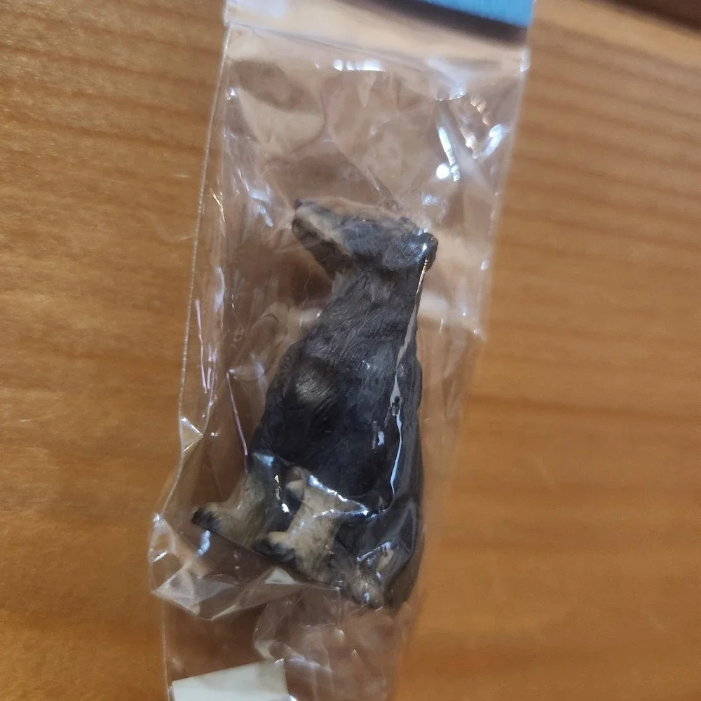 Black Doberman UnCropped Ear Dog Figurine Conversation Concept DTN-101A Vintage